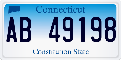 CT license plate AB49198