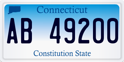 CT license plate AB49200