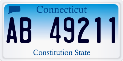 CT license plate AB49211