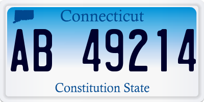 CT license plate AB49214