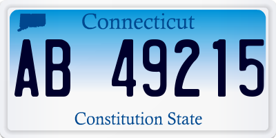 CT license plate AB49215