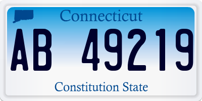 CT license plate AB49219