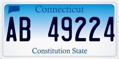 CT license plate AB49224