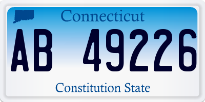 CT license plate AB49226