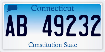 CT license plate AB49232