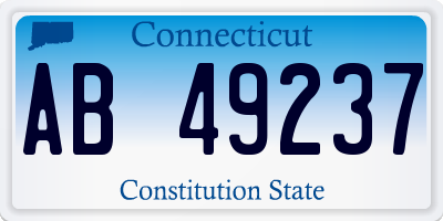 CT license plate AB49237
