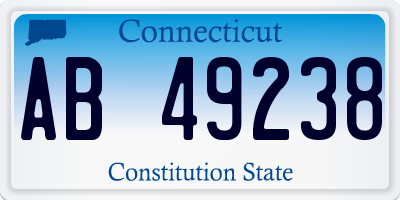 CT license plate AB49238