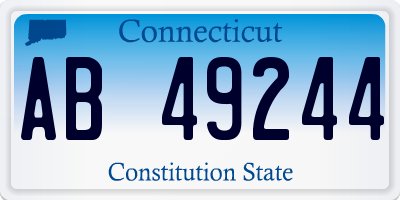 CT license plate AB49244