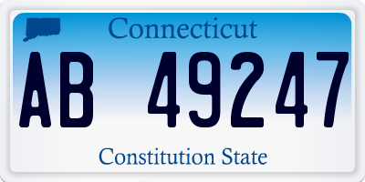 CT license plate AB49247