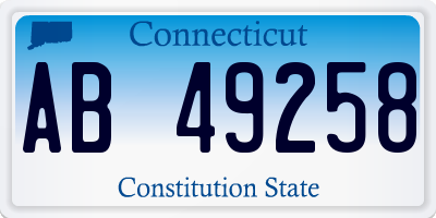 CT license plate AB49258