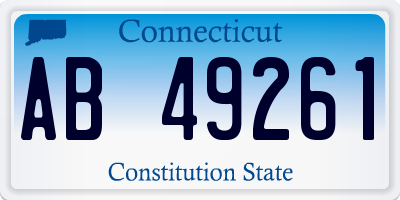 CT license plate AB49261