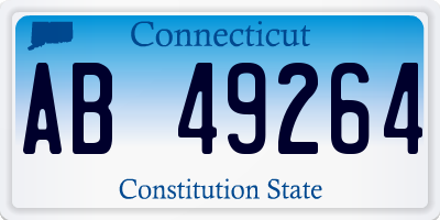 CT license plate AB49264