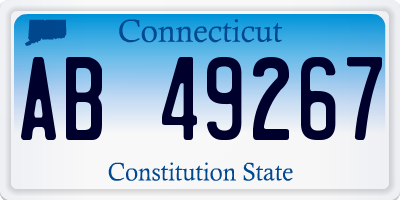 CT license plate AB49267