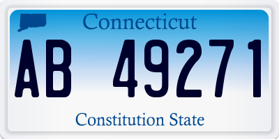 CT license plate AB49271