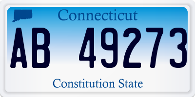 CT license plate AB49273