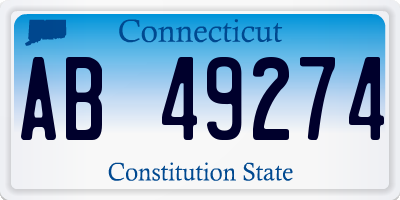 CT license plate AB49274