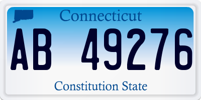 CT license plate AB49276
