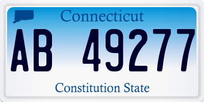 CT license plate AB49277