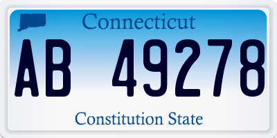 CT license plate AB49278