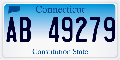 CT license plate AB49279