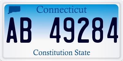 CT license plate AB49284