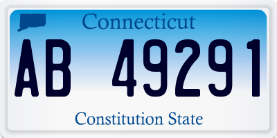 CT license plate AB49291