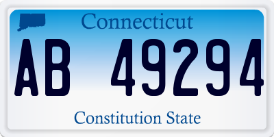 CT license plate AB49294