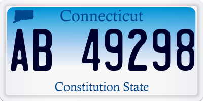 CT license plate AB49298