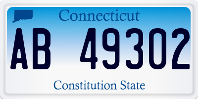 CT license plate AB49302