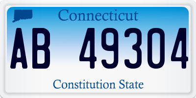 CT license plate AB49304