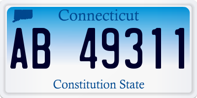 CT license plate AB49311