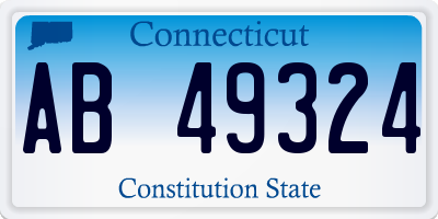 CT license plate AB49324