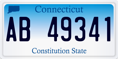 CT license plate AB49341