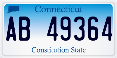 CT license plate AB49364