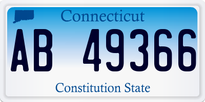 CT license plate AB49366