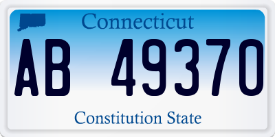 CT license plate AB49370