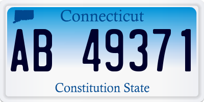CT license plate AB49371