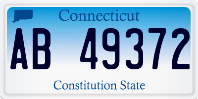 CT license plate AB49372