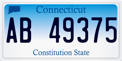 CT license plate AB49375