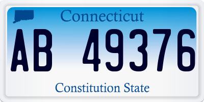 CT license plate AB49376