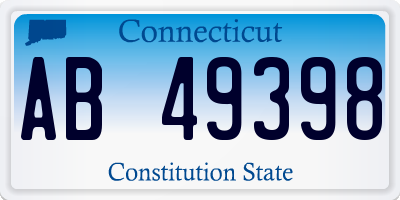 CT license plate AB49398