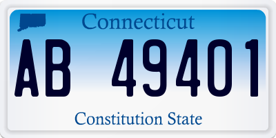 CT license plate AB49401