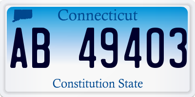 CT license plate AB49403