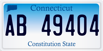 CT license plate AB49404