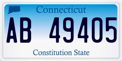 CT license plate AB49405