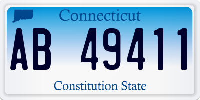 CT license plate AB49411