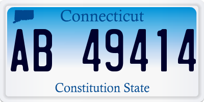 CT license plate AB49414