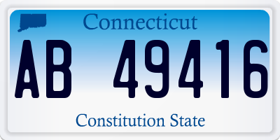 CT license plate AB49416