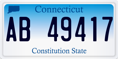 CT license plate AB49417