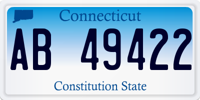 CT license plate AB49422